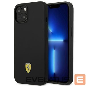 Tagakaaned Ferrari  Ferrari FEHCP14MSIBBK iPhone 14 Plus 6.7" black/black hardcase Silicone Metal Logo