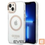 Tagakaaned Guess  Guess GUHMP14MHTRMD iPhone 14 Plus 6.7 "gold / gold hard case Metal Outline Magsafe 
