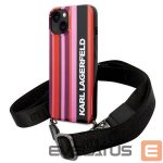 Tagakaaned Karl Lagerfeld  Karl Lagerfeld KLHCP14SSTSTP iPhone 14 6.1 "hardcase pink / pink Color Stripes Strap 