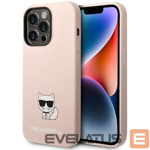Tagakaaned Karl Lagerfeld  Karl Lagerfeld KLHCP14XSLCTPI iPhone 14 Pro Max 6.7 "hardcase light pink / light pink Silicone Choupette Body 