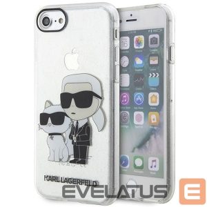 Tagakaaned Karl Lagerfeld  Karl Lagerfeld KLHCI8HNKCTGT iPhone 7/8/ SE 2020 / SE 2022 transparent hardcase Gliter Karl&Choupette 