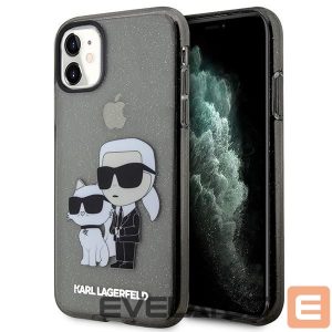 Tagakaaned Karl Lagerfeld  Karl Lagerfeld KLHCN61HNKCTGK iPhone 11 / Xr 6.1" black/black hardcase Gliter Karl&Choupette 