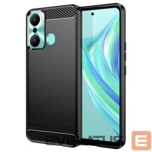 Tagakaaned Hurtel  Carbon Case case for Infinix Hot 20 Play flexible silicone carbon cover black 