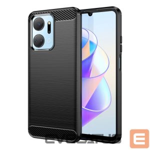 Tagakaaned Hurtel  Carbon Case case for Honor Play 40 Plus / Honor X7a flexible silicone carbon cover black 