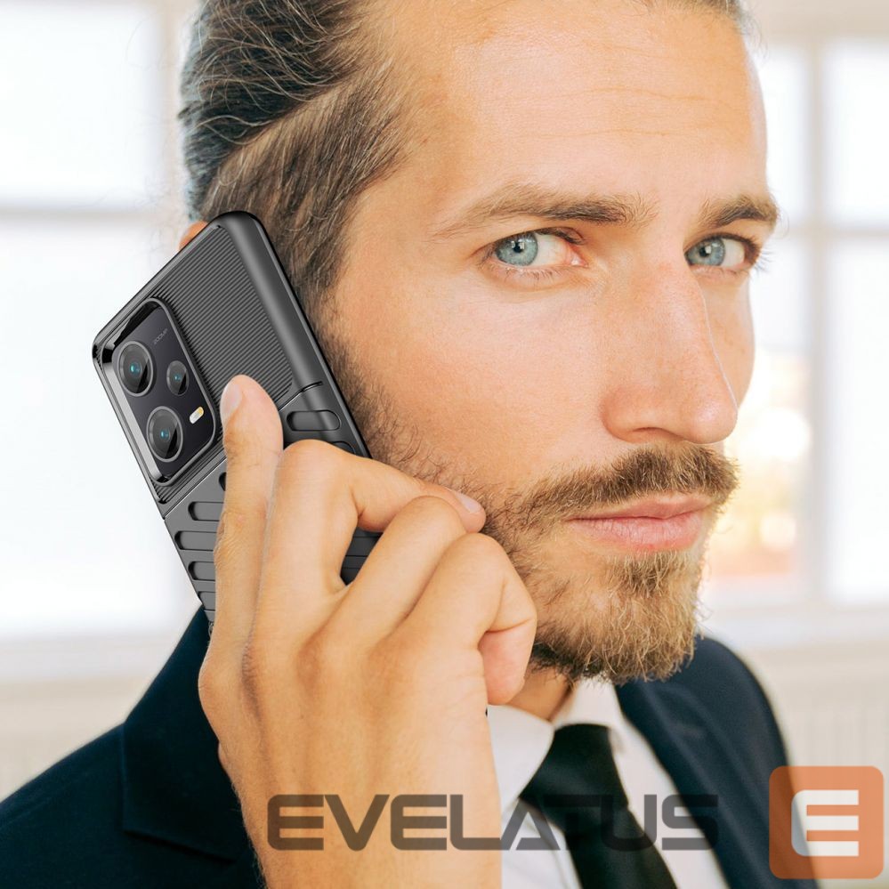 Tagakaaned Hurtel Thunder Case case for Xiaomi Redmi Note 12 Pro+ silicone armor case black