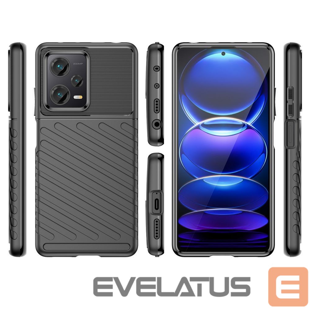 Tagakaaned Hurtel Thunder Case case for Xiaomi Redmi Note 12 Pro+ silicone armor case black