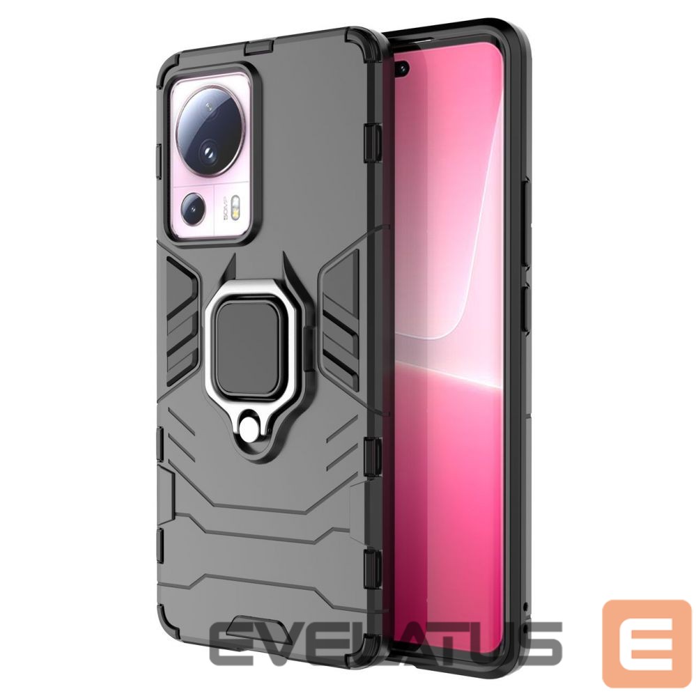 Tagakaaned Hurtel Ring Armor case for Xiaomi 13 Lite armored cover magnetic holder ring black