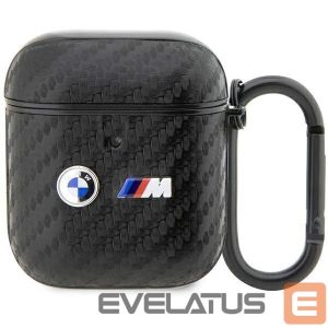 Tagakaaned BMW  BMW BMA2WMPUCA2 AirPods 1/2 cover black/black Carbon Double Metal Logo 