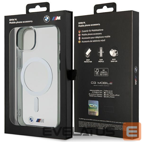 Tagakaaned BMW BMW Silver Ring MagSafe case for iPhone 14 Plus - transparent