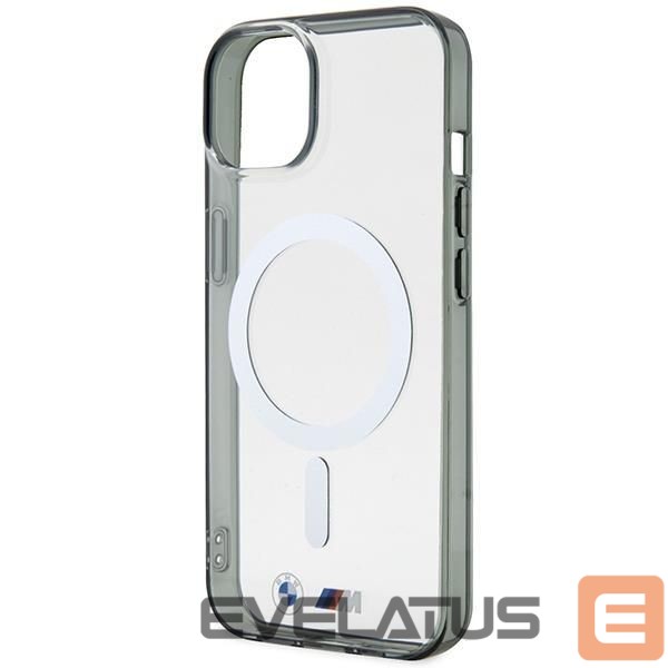 Tagakaaned BMW BMW BMHMP14SHCRS iPhone 14 6.1" case transparent hardcase Silver Ring MagSafe