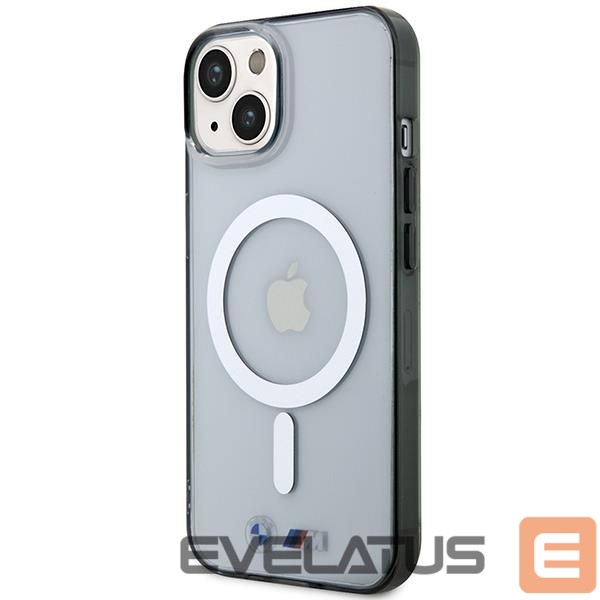 Tagakaaned BMW BMW BMHMP14SHCRS iPhone 14 6.1" case transparent hardcase Silver Ring MagSafe