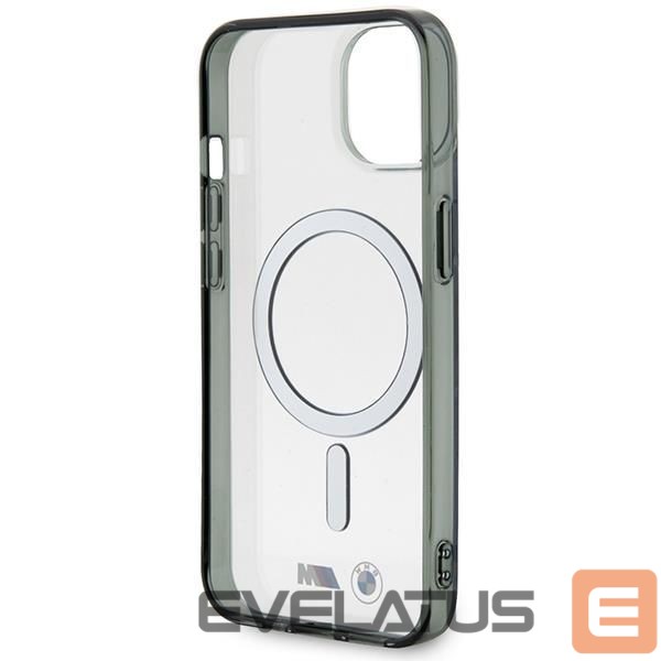 Tagakaaned BMW BMW BMHMP14SHCRS iPhone 14 6.1" case transparent hardcase Silver Ring MagSafe