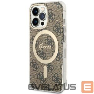 Tagakaaned Guess  Guess GUHMP13LH4STW iPhone 13 Pro / 13 6.1" brown/brown hardcase 4G MagSafe 