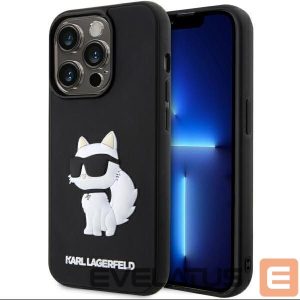 Tagakaaned Karl Lagerfeld  Karl Lagerfeld KLHCP14L3DRKHNK iPhone 14 Pro 6.1" black/black hardcase Rubber Choupette 3D 