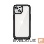 Tagakaaned Hurtel  Reinforced case with flexible frame for iPhone 15 Plus Outer Space - black 