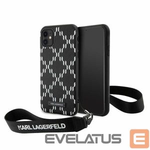 Tagakaaned Karl Lagerfeld  Karl Lagerfeld KLHCN61SAKLMBSK iPhone 11 / Xr 6.1" black/black hardcase Monogram Losange Saffiano 