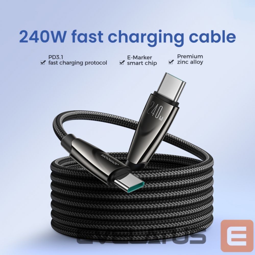Kaabel Joyroom Joyroom Pioneer Series SA31-CC5 USB-C / USB-C cable 240W 1.2m - black