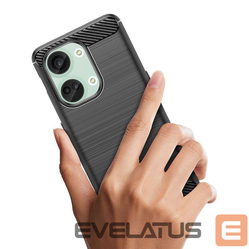 Tagakaaned Hurtel - Carbon Case silicone case for OnePlus Ace 2V/OnePlus Nord 3 - black
