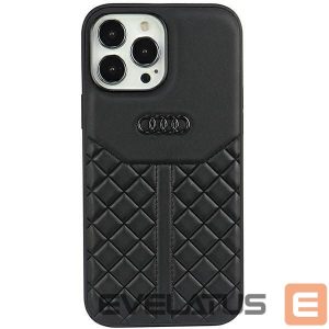 Tagakaaned Audi  Audi Genuine Leather iPhone 13 Pro Max 6.7" black/black hardcase AU-TPUPPCIP13PM-Q8/D1-BK