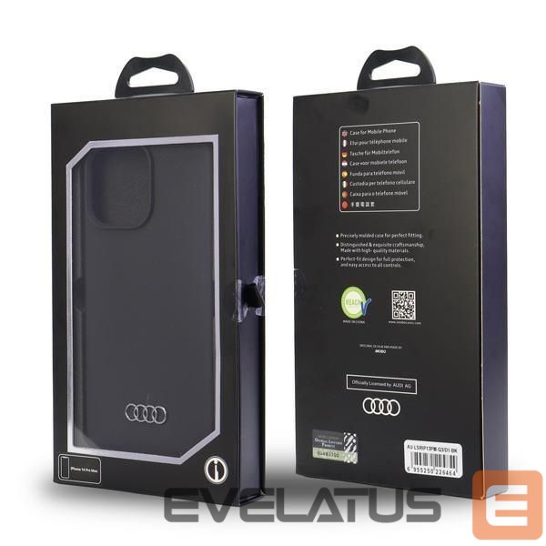 Tagakaaned Audi Audi Silicone Case iPhone 13 Pro Max 6.7" black/black hardcase AU-LSRIP13PM-Q3/D1-BK