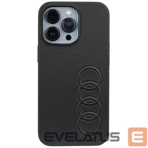 Tagakaaned Audi  Audi Synthetic Leather iPhone 13 Pro / 13 6.1" black/black hardcase AU-TPUPCIP13P-TT/D1-BK