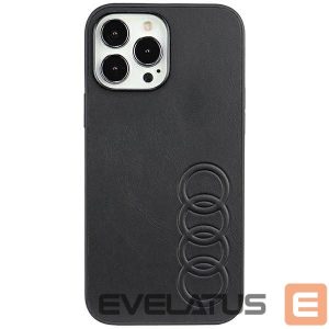 Tagakaaned Audi  Audi Synthetic Leather iPhone 13 Pro Max 6.7" black/black hardcase AU-TPUPPCIP13PM-TT/D1-BK