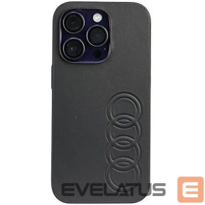Tagakaaned Audi  Audi Synthetic Leather iPhone 14 Pro 6.1" black/black hardcase AU-TPUPPCIP14P-TT/D1-BK