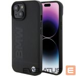 Tagakaaned BMW  BMW Leather Hot Stamp case for iPhone 15 Plus - black 