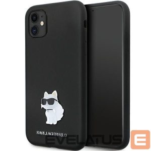 Tagakaaned Karl Lagerfeld  Karl Lagerfeld KLHCN61SMHCNPK case for iPhone 11 / Xr - black Silicone C Metal Pin 