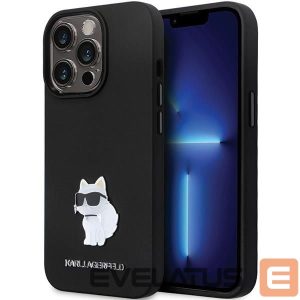 Tagakaaned Karl Lagerfeld  Karl Lagerfeld KLHCP13LSMHCNPK case for iPhone 13 Pro / 13 - black Silicone C Metal Pin 