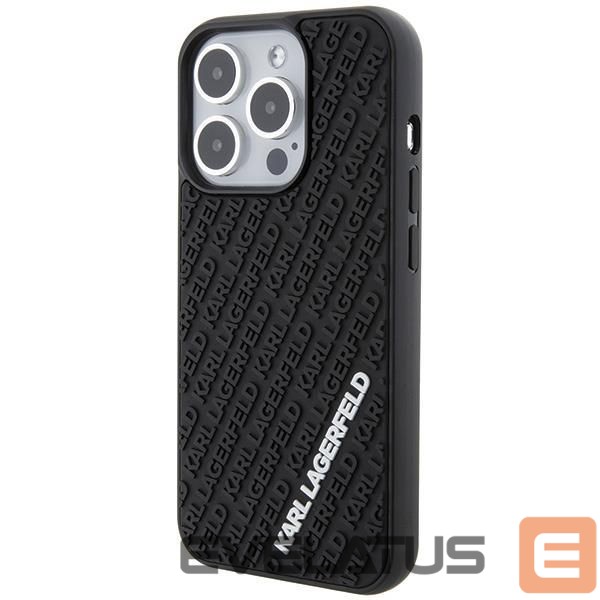 Tagakaaned Karl Lagerfeld Karl Lagerfeld 3D Rubber Multi Logo case for iPhone 15 Pro - black