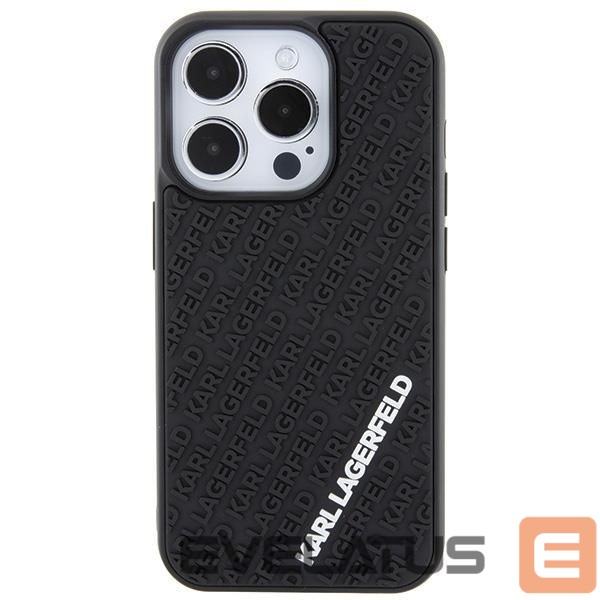 Tagakaaned Karl Lagerfeld Karl Lagerfeld 3D Rubber Multi Logo case for iPhone 15 Pro - black