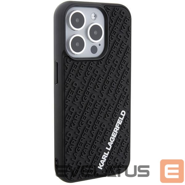 Tagakaaned Karl Lagerfeld Karl Lagerfeld 3D Rubber Multi Logo case for iPhone 15 Pro - black