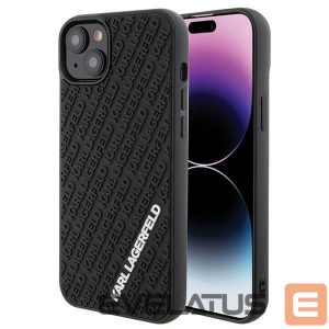 Tagakaaned Karl Lagerfeld  Karl Lagerfeld 3D Rubber Multi Logo case for iPhone 15 Plus - black 