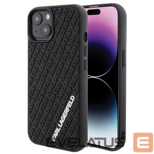 Tagakaaned Karl Lagerfeld  Karl Lagerfeld 3D Rubber Multi Logo case for iPhone 15 - black 