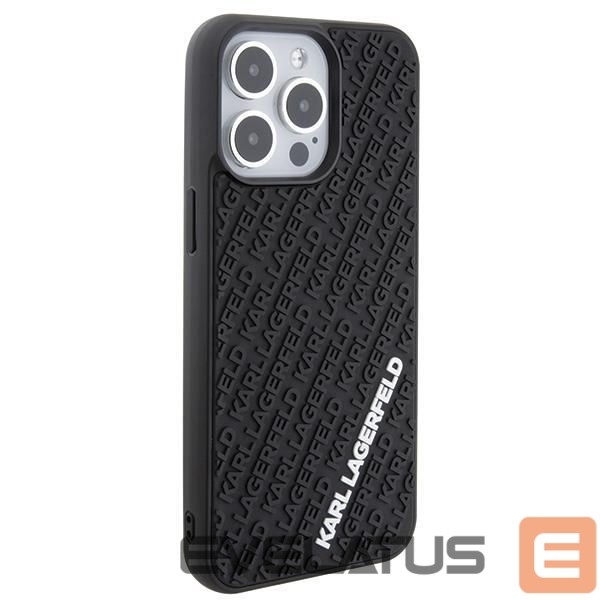 Tagakaaned Karl Lagerfeld Karl Lagerfeld 3D Rubber Multi Logo case for iPhone 15 Pro Max - black
