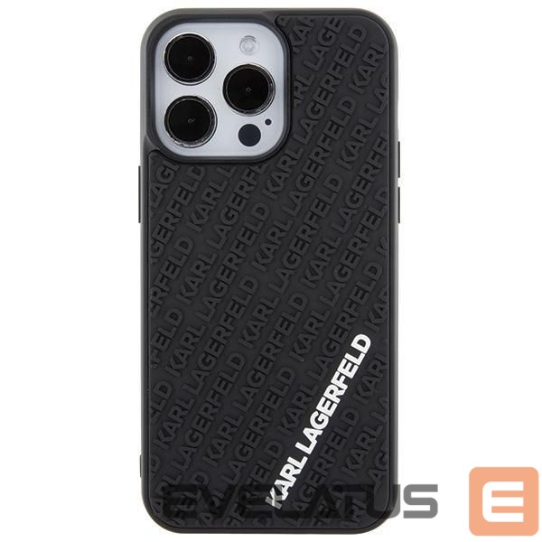 Tagakaaned Karl Lagerfeld Karl Lagerfeld 3D Rubber Multi Logo case for iPhone 15 Pro Max - black