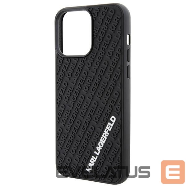Tagakaaned Karl Lagerfeld Karl Lagerfeld 3D Rubber Multi Logo case for iPhone 15 Pro Max - black