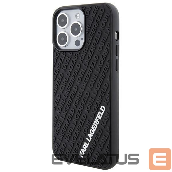 Tagakaaned Karl Lagerfeld Karl Lagerfeld 3D Rubber Multi Logo case for iPhone 15 Pro Max - black