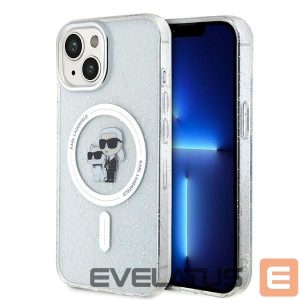 Tagakaaned Karl Lagerfeld  Karl Lagerfeld Karl&Choupette Glitter MagSafe case for iPhone 15 Plus - transparent 