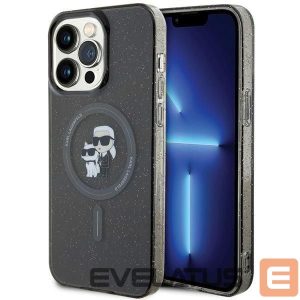 Tagakaaned Karl Lagerfeld  Karl Lagerfeld Karl&Choupette Glitter MagSafe case for iPhone 15 Pro Max - black 