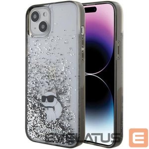 Tagakaaned Karl Lagerfeld  Karl Lagerfeld Liquid Glitter Choupette case for iPhone 15 Plus - transparent 