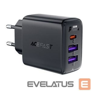Adaptrid Acefast  Acefast A57 PD 35W GaN charger 2 x USB-A + USB-C with 3 ports - black 