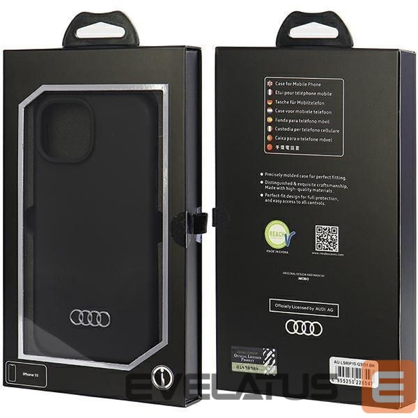 Tagakaaned Audi Audi Silicone Case for iPhone 15 - black