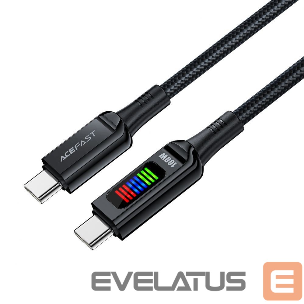 Kaabel Acefast Acefast C7-03 USB-C USB-C 100W 1.2m cable with display - black