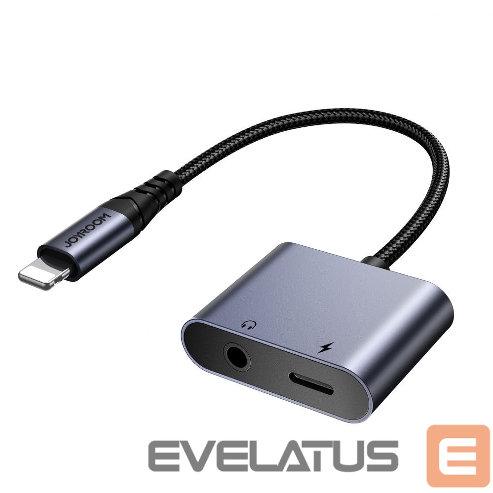 Adaptrid Joyroom Joyroom SY-L01 Lightning to Lightning / 3.5 mm mini jack DAC adapter 2in1 - black
