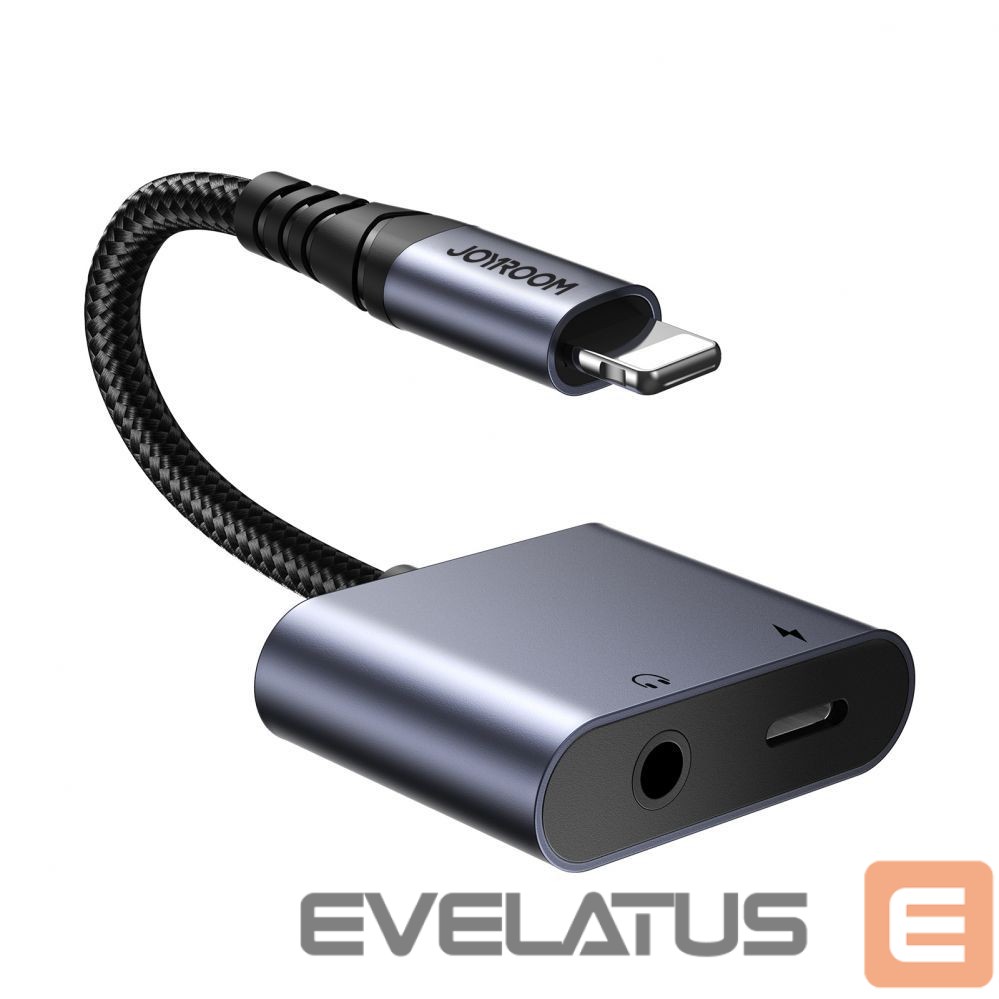 Adaptrid Joyroom Joyroom SY-L01 Lightning to Lightning / 3.5 mm mini jack DAC adapter 2in1 - black