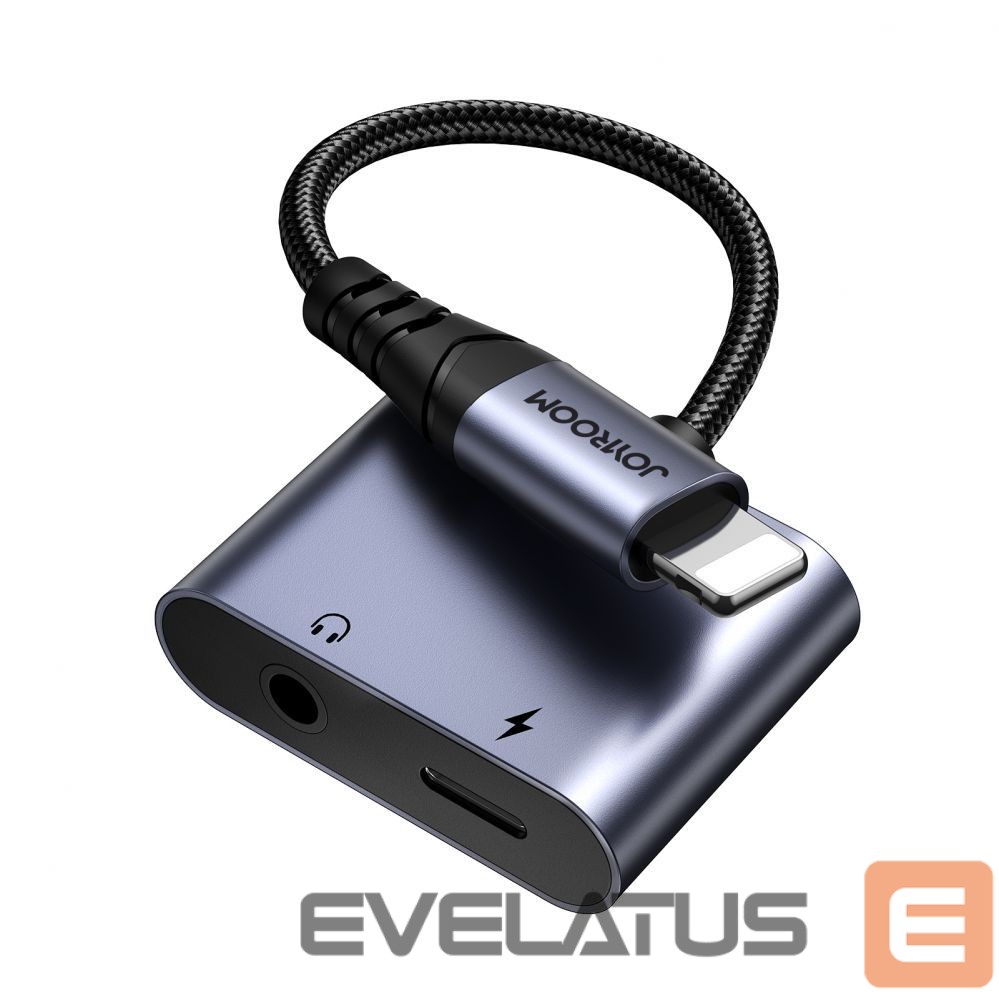 Adaptrid Joyroom Joyroom SY-L01 Lightning to Lightning / 3.5 mm mini jack DAC adapter 2in1 - black