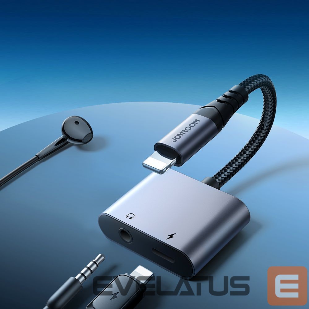 Adaptrid Joyroom Joyroom SY-L01 Lightning to Lightning / 3.5 mm mini jack DAC adapter 2in1 - black