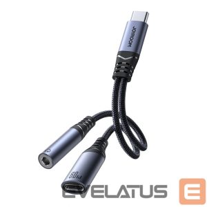 Adaptrid Joyroom  Joyroom SY-C02 2in1 DAC adapter USB-C to USB-C / 3.5 mm mini jack - black 